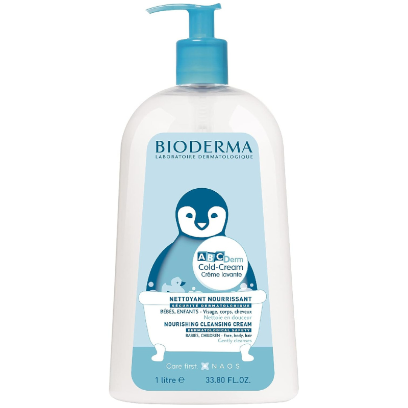 ABCDerm Cold-Cream Crème lavante 1L Sans savon – Peaux normales à sèches