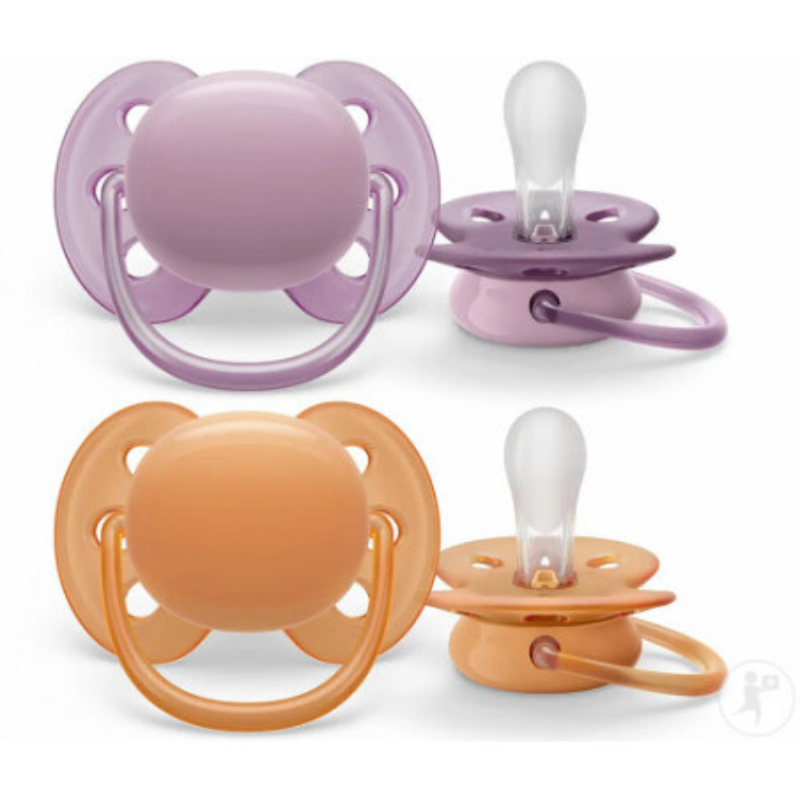 Lot de 2 sucettes Ultra Douce 6-18 m PHILIPS AVENT Mix Uni