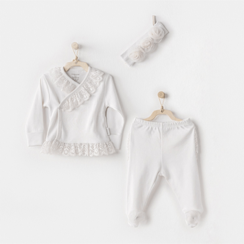 Ensemble 3 pièces pour bébé fille Andywawa Chic Girl