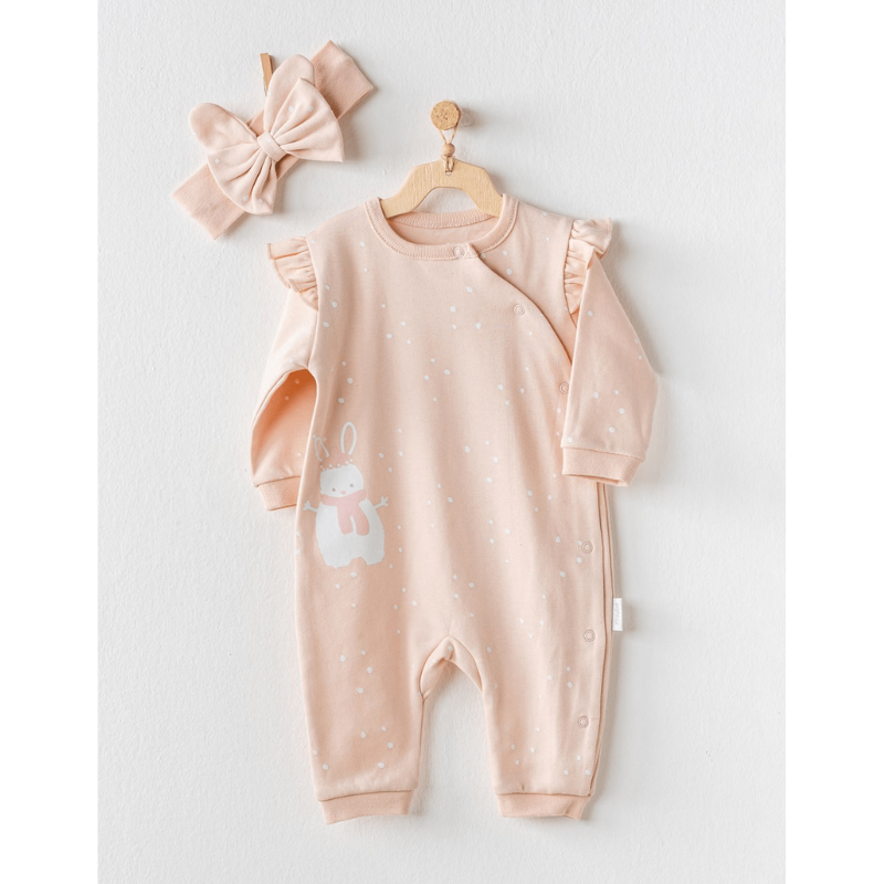 Andywawa AC24117 Barboteuse bébé fille « Bunnies Be Sking »