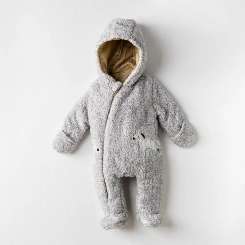 xx Andywawa AC24169 Petit Zèbre Welsoft Bébé Cosmonaute Gris