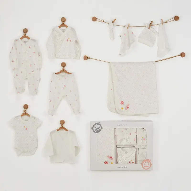 Andywawa – Coffret de 10 lingettes pour nouveau-né motif Sirène