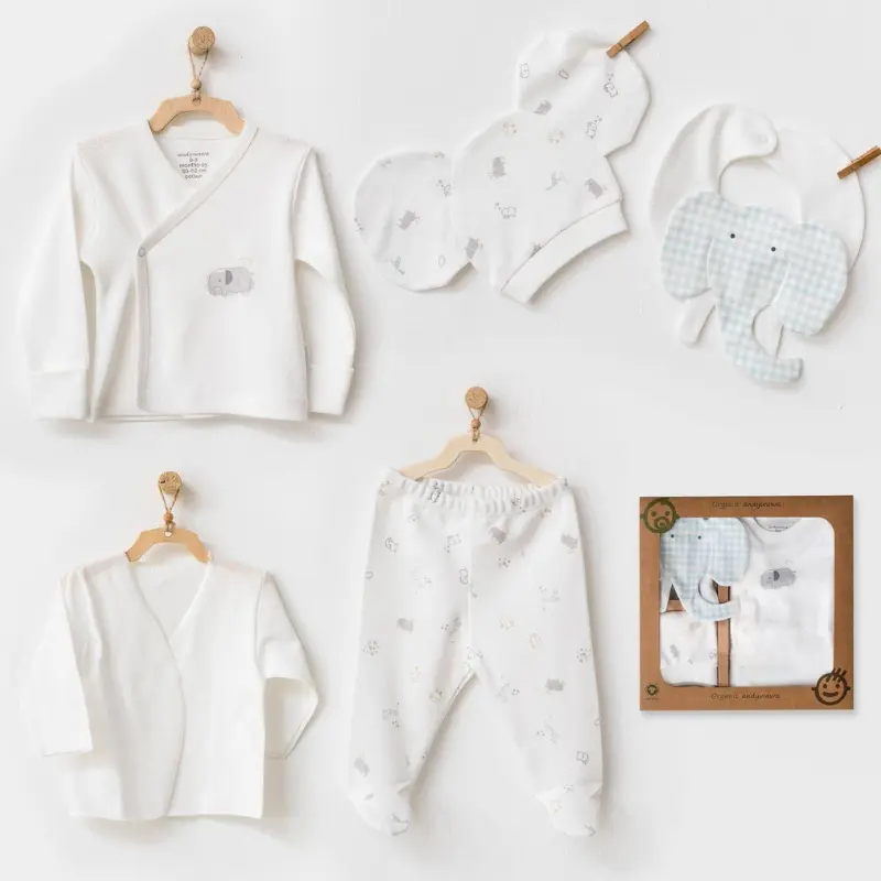 xx Andywawa Coffret de Sortie d’Hôpital 5 pièces Elephant