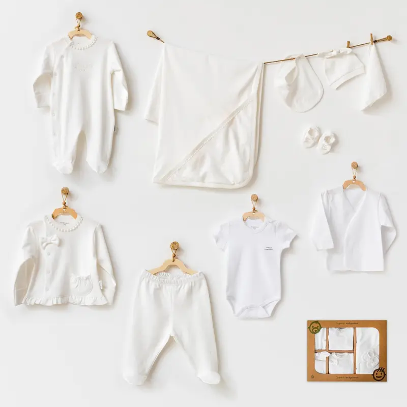 xx Andywawa Coffret nouveau-né  10 pièces de sortie d'hôpital pour pour bébé fille  - Blanc