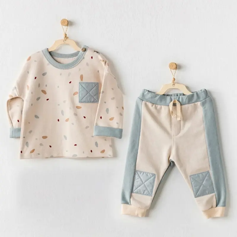 Andywawa Ensemble 2 Pièces  Beige et Vert