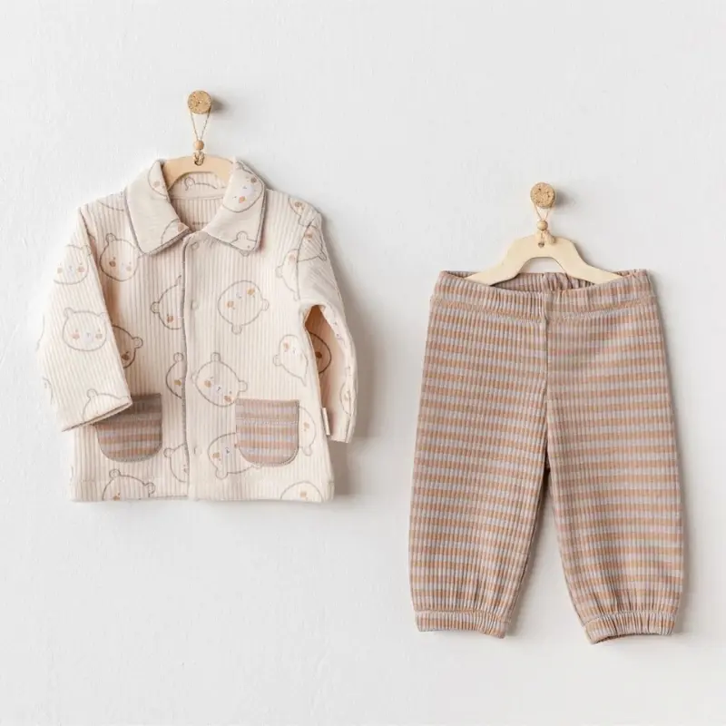 xx Andywawa Ensemble 2 pièces pour bébé ours Beige clair
