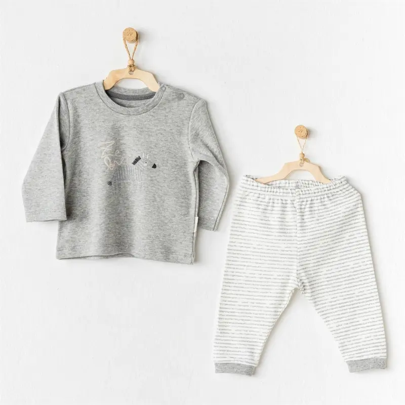xx Andywawa Ensemble 2 Pièces Zebra Gris