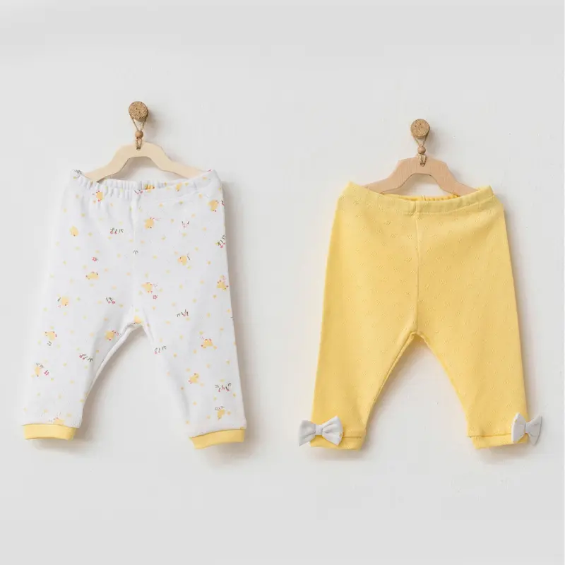 xx Andywawa Happy Chick Lot de 2 culottes pour bébé AC21585 Jaune