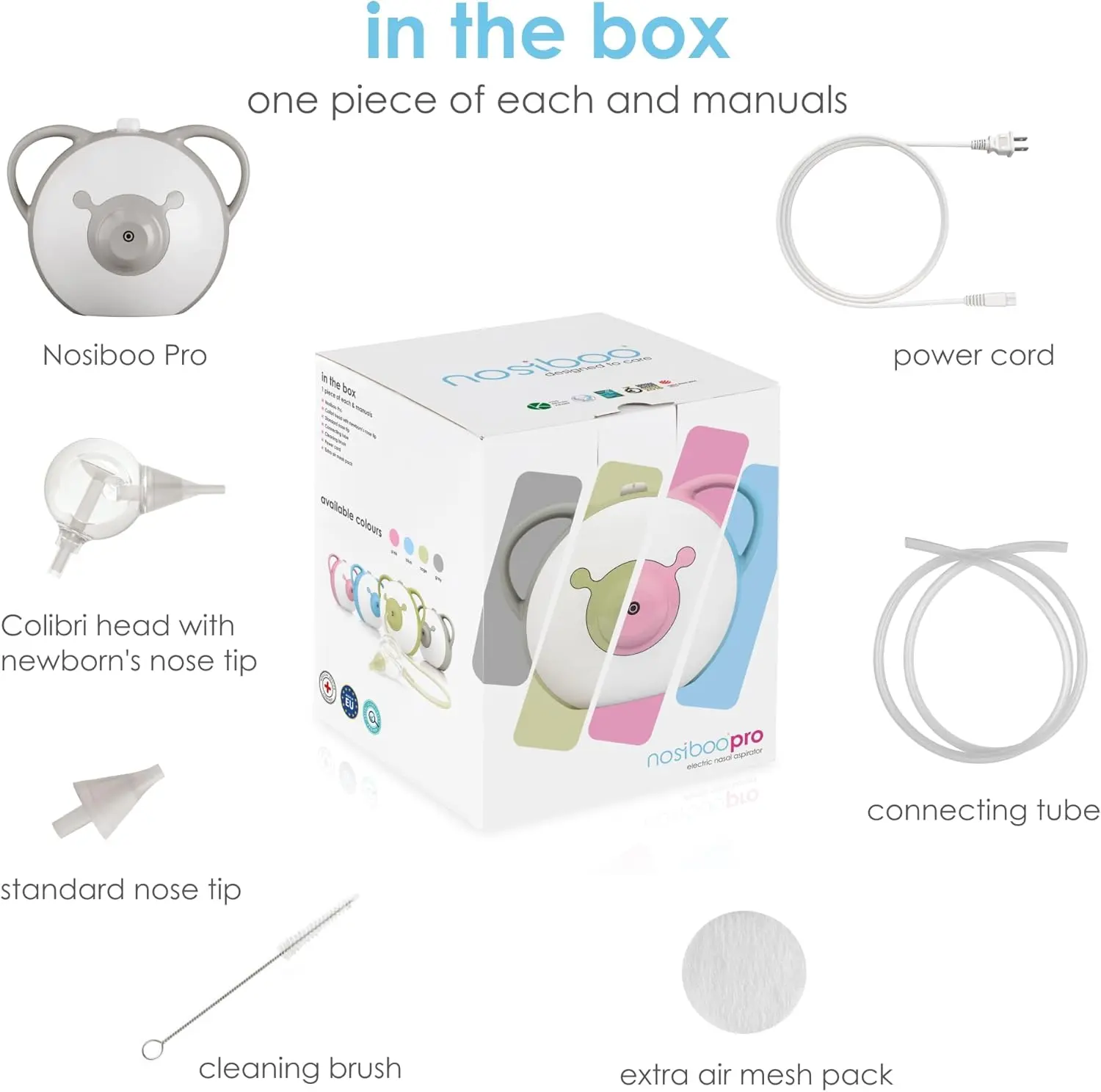 Aspirateur nasal Nosiboo Pro - Nettoyeur nasal pour bébés Sauge