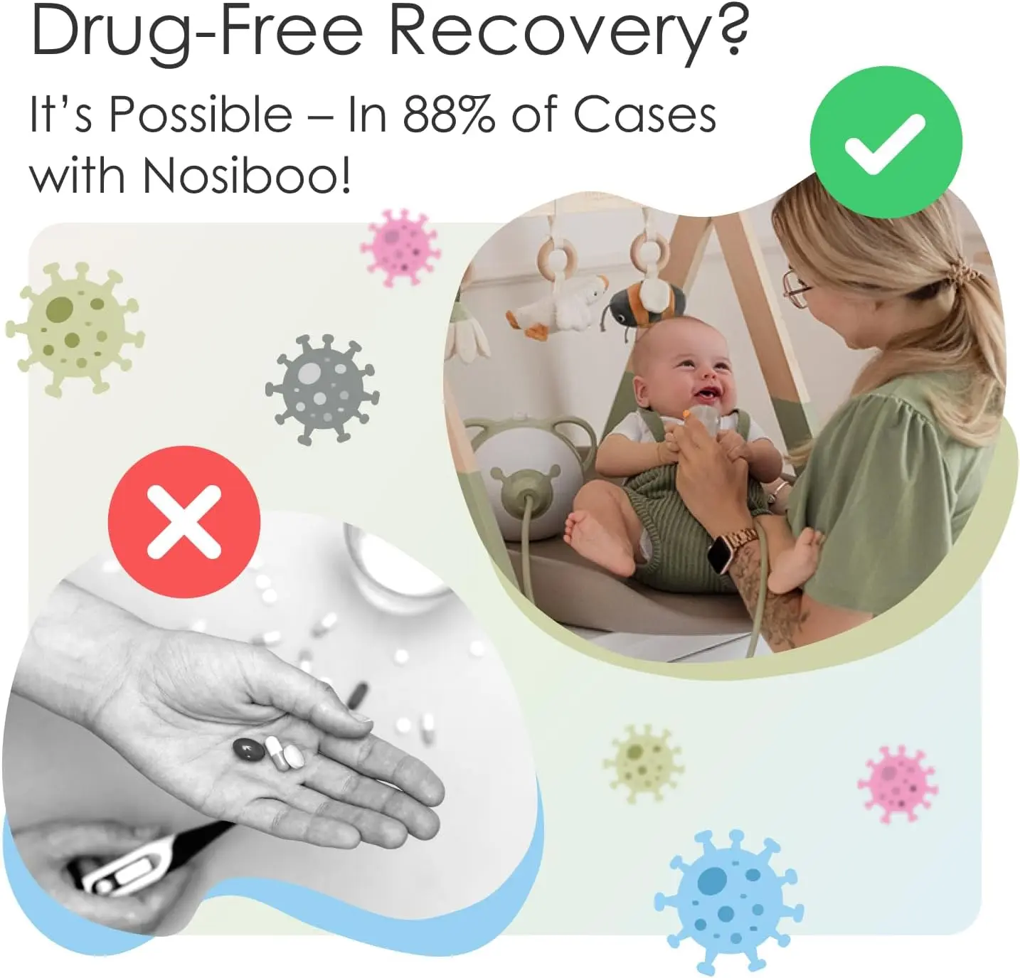 Aspirateur nasal Nosiboo Pro - Nettoyeur nasal pour bébés Sauge