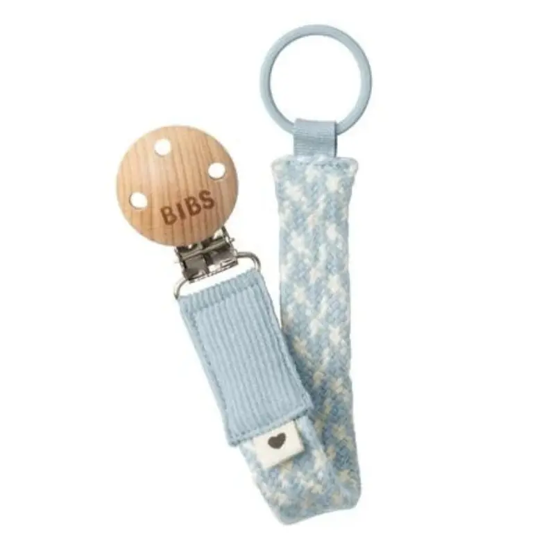 xx Attache- tétine BIBS Paci Braid Bleu bébé