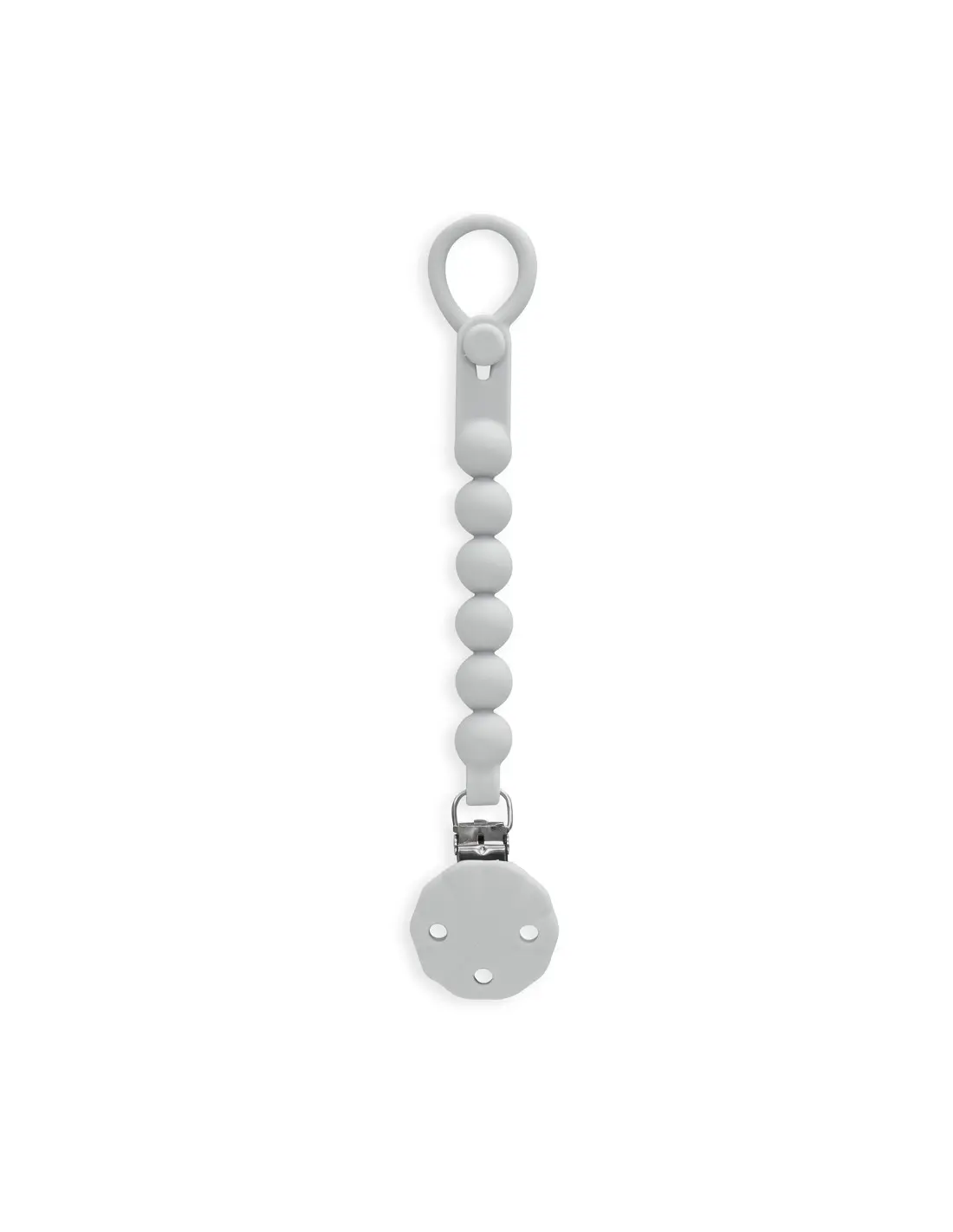 xx Attache-tétine en silicone - Gris