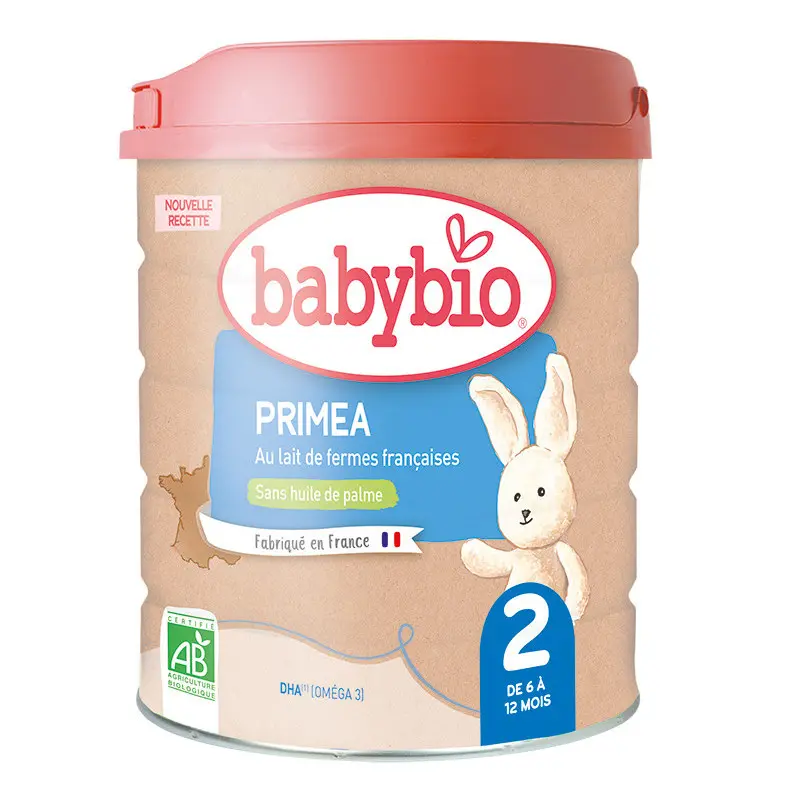 xx Babybio Lait en poudre 2e âge Primea 2 au lait de vache 800g