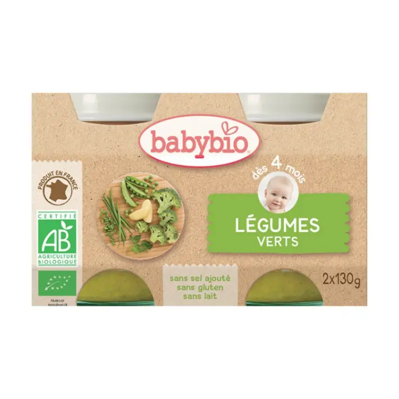 xx Babybio Petit pot légumes verts bio  2x130g