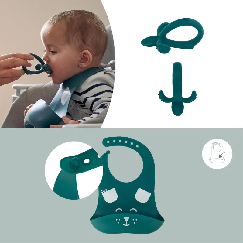 Babymoov Coffret Repas Bébé FIRST'ISY Renard - Bleu