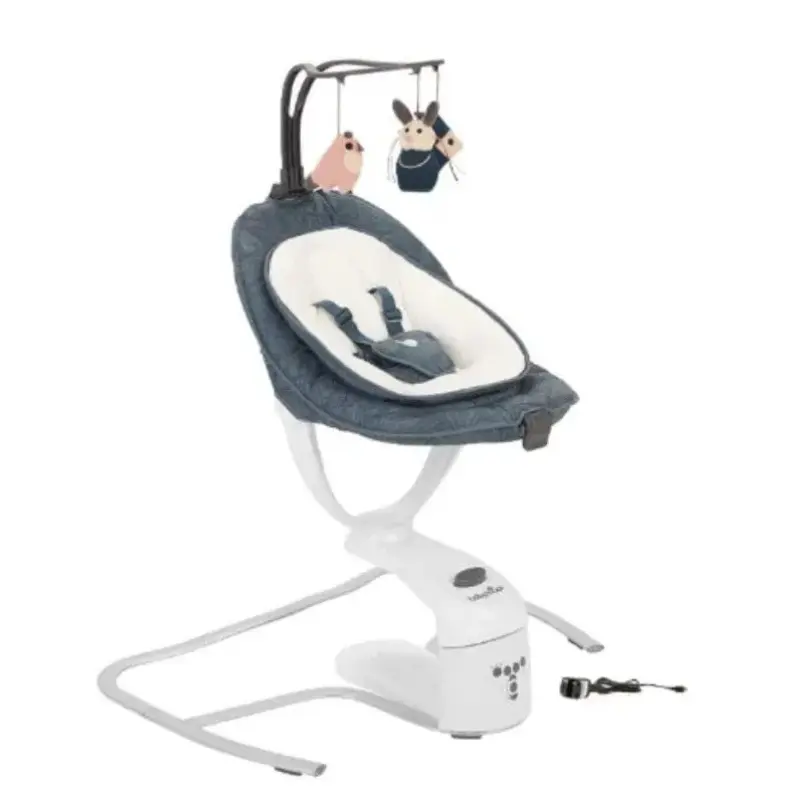 xx Babymoov Swoon Motion Balancelle Bébé Electrique 360° – Blue Petal