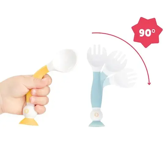 Badabulle Couverts d'apprentissage flexibles Multicolore