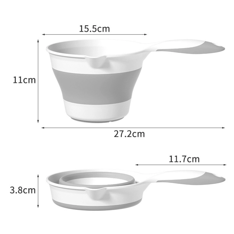 Baignoire Bébé Pliable avec Seau et Gobelet – Kidilo – Rose