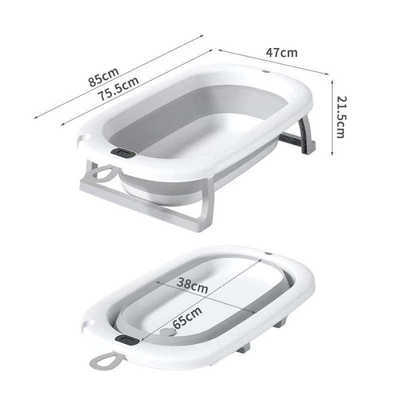 Baignoire Bébé Pliable avec Seau et Gobelet – Kidilo – Rose