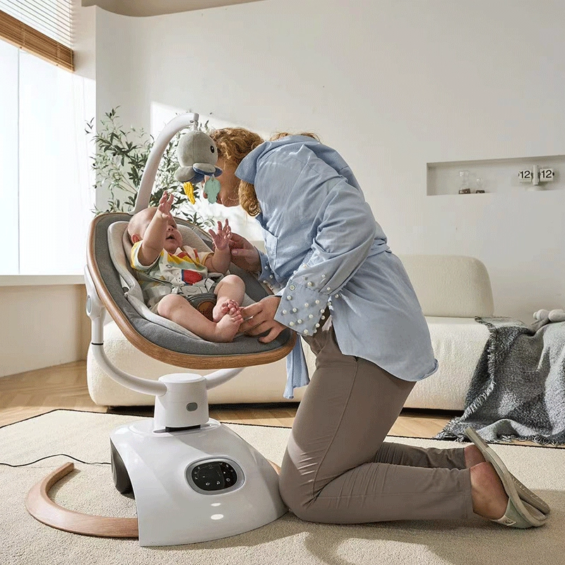 Balancelle Électrique Bébé Kidilo – Design Moderne - Biege
