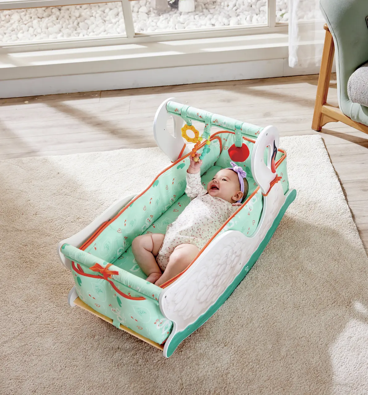 Balançoire en bois 2 en 1, Hape