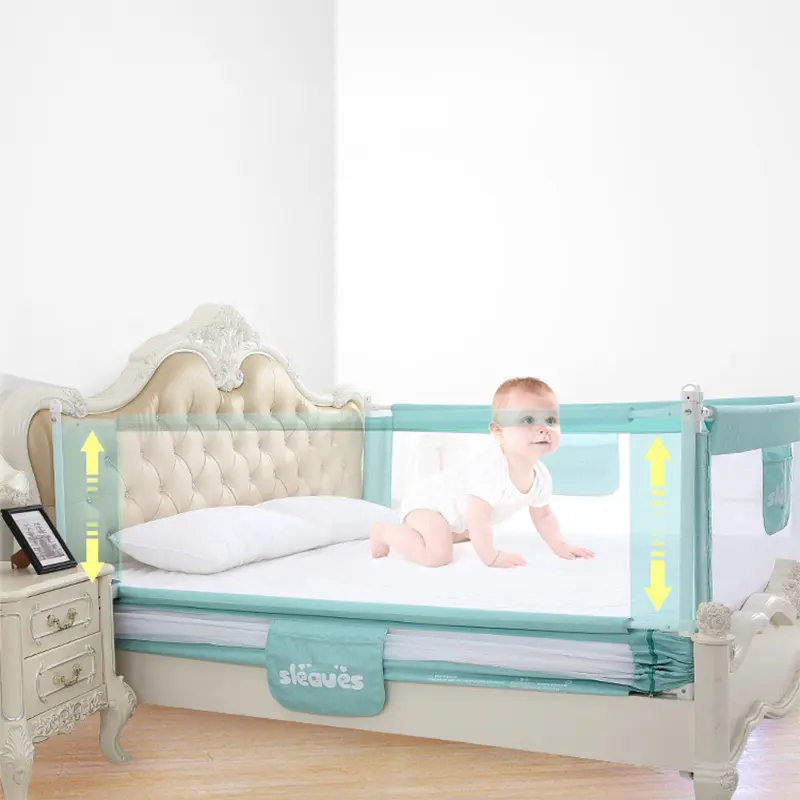 Barrière de lit pour la sécurité de bébé Vert - 1.8M