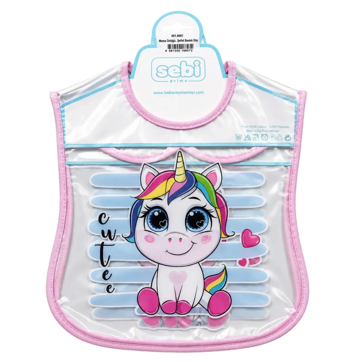 xx Bavoir Plastifié Licorne – Sebi Prima