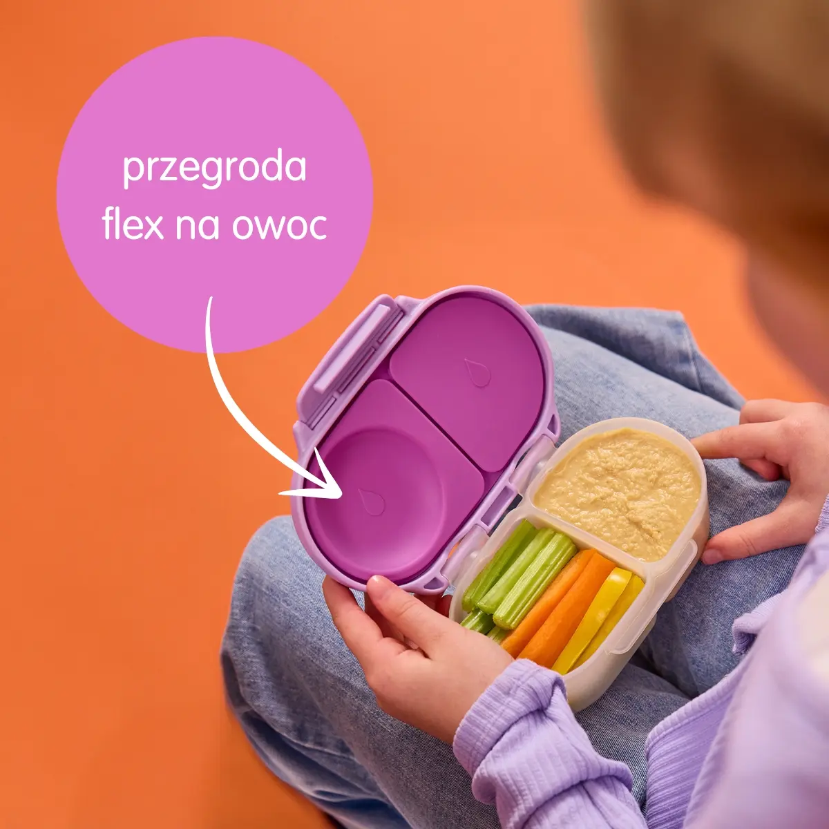 B.box Snackbox Sugar Plum – Boîte à Goûter Compartimentée pour Enfant