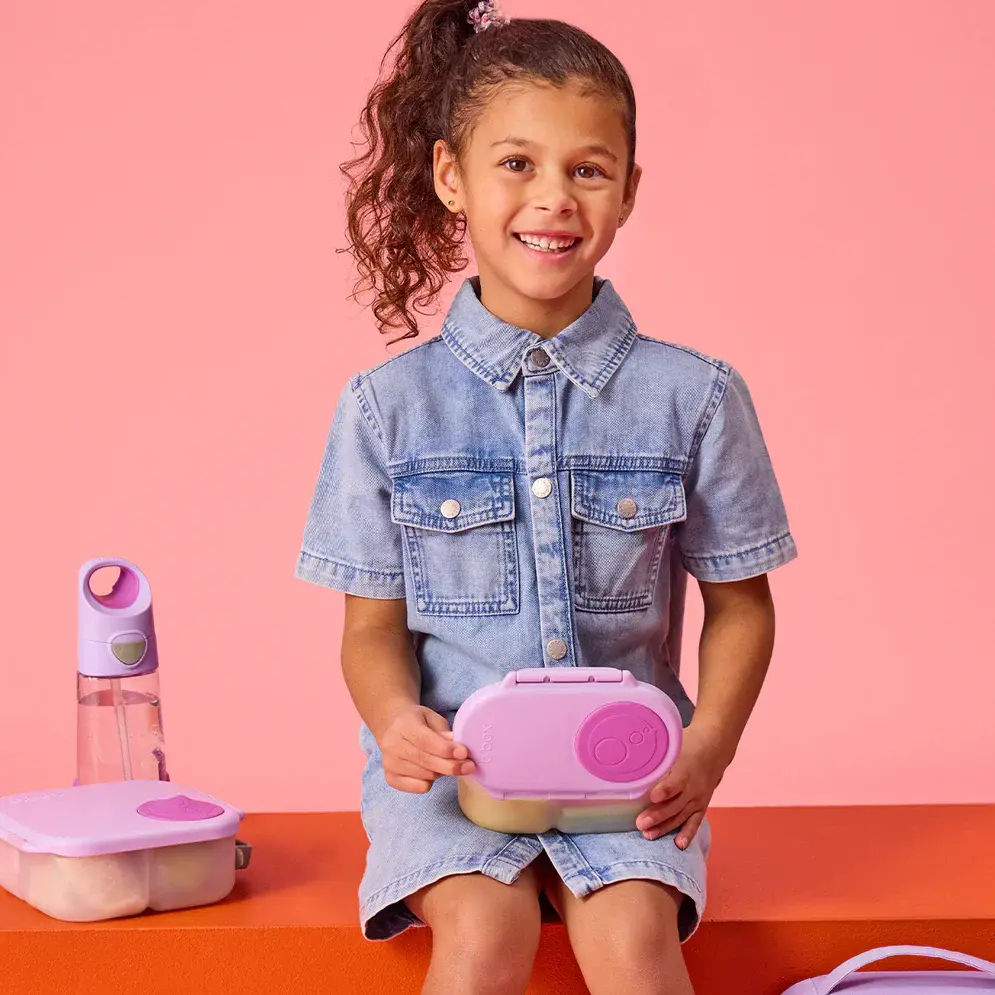 B.box Snackbox Sugar Plum – Boîte à Goûter Compartimentée pour Enfant