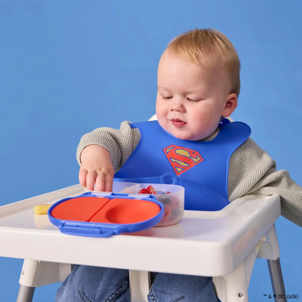 B.box Snackbox Superman – Boîte à Goûter Compartimentée pour Enfant