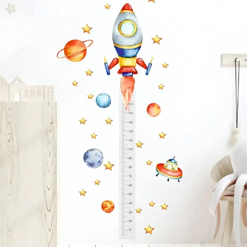 xx Bébé Safe Règle Murale Mesure Taille Fusée