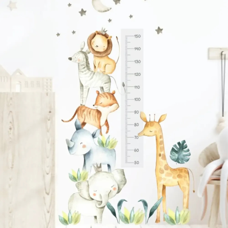 xx Bébé Safe Règle Murale Mesure Taille Jungle