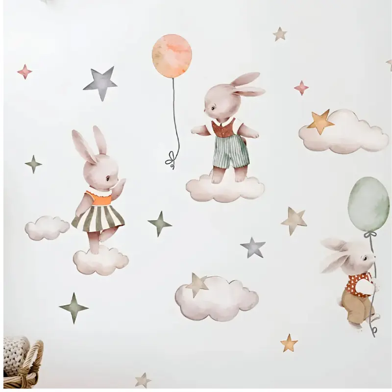 xx Bébé Safe Sticker Mural Lapin