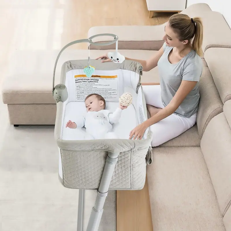 Berceau Bébé  – Lit Cododo Réglable et Portable, Confortable et Sécurisé pour Nouveau-né