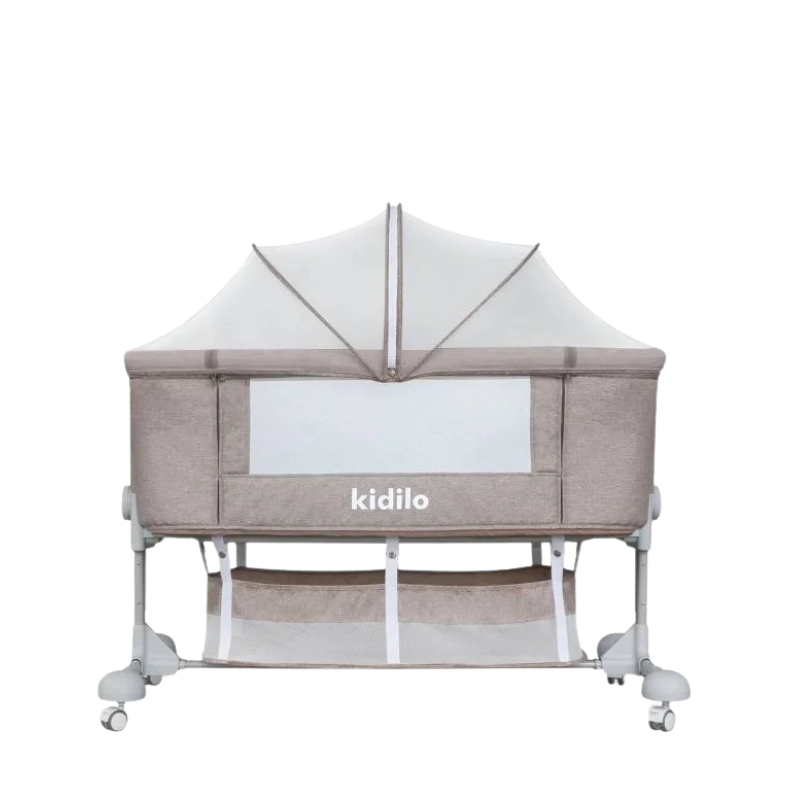 xx Berceau Bébé Multifonction Kidilo – Moustiquaire et Roulettes – Beige