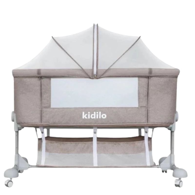 xx Berceau Bébé Multifonction Kidilo – Moustiquaire et Roulettes – Beige