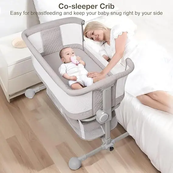 Berceau Cododo avec Rangement et Moustiquaire - Gris
