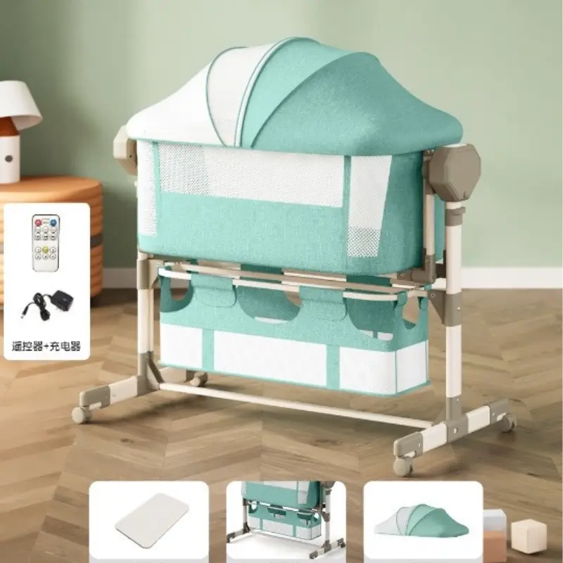 xx Berceau Électrique Bébé Multifonction avec Balancement Automatique Télécommande & Moustiquaire - kidilo