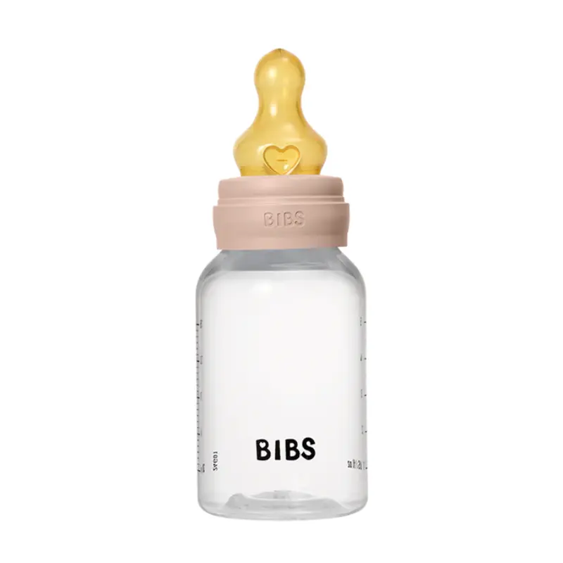 Biberon sans BPA 150ml avec tétine en latex Débit lent - Blush