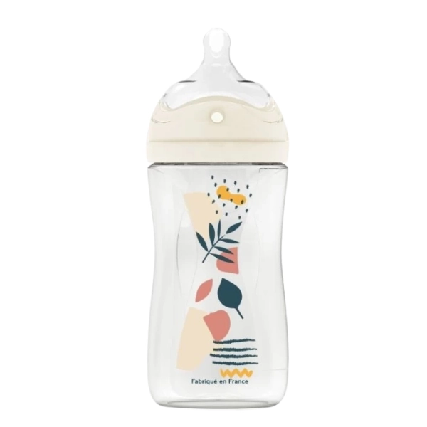 Biberon Tétine Multi-Perforée Anti-Colique Rose 270 ml