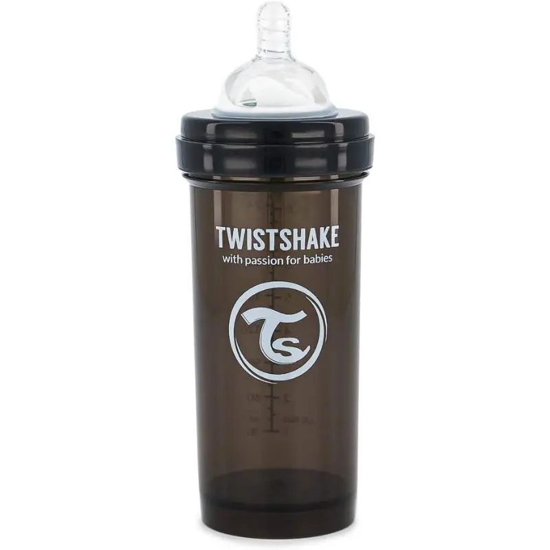 Biberons Anti-Coliques Twistshake 260ml Noir – 2m+