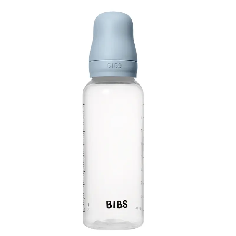xx Biberons en Plastique sans BPA 270ml avec Tétine en Latex Débit moyen -Baby Blue - BIBS