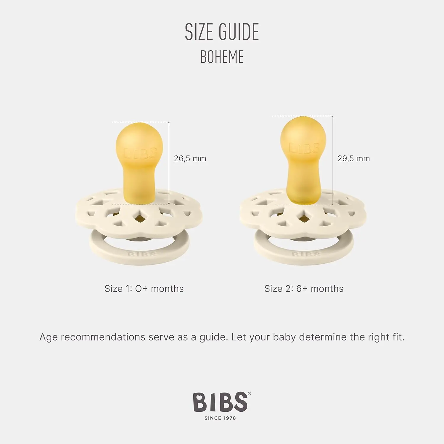 BIBS Lot de 2 Sucettes Bohème Nuit Rondes – Blush/Vanille - GLOW