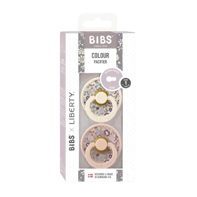 xx BIBS x Liberty - Sucette ronde couleur latex - Eloise Blush Mix