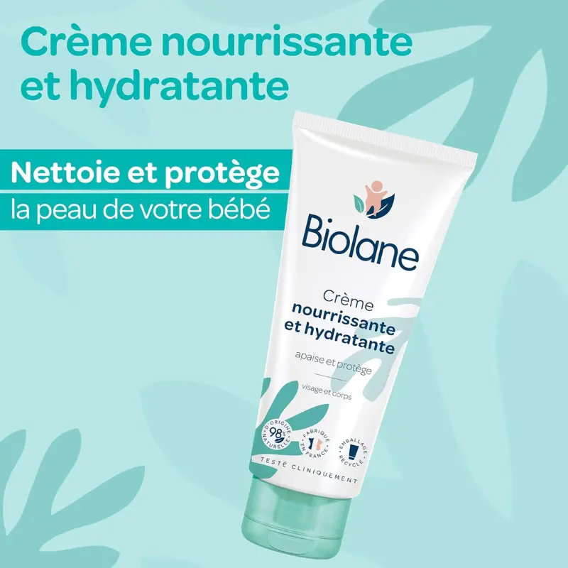 BIOLANE Crème Nourrissante et Hydratante Bébé 100 ml