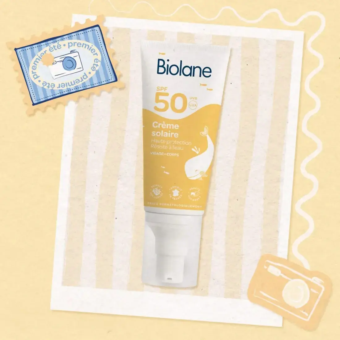 Biolane Crème solaire SPF50 Visage - Corps 50ml