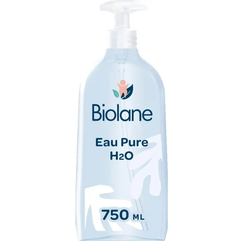 xx BIOLANE Eau Pure H2O Nettoyant Visage, Corps et Siège Bébé 750 ml