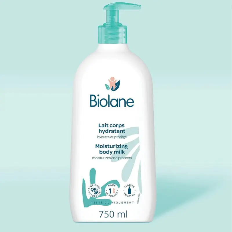Biolane Lait Corporel Hydratant 750 ml  Soin Doux et Nourrissant pour la Peau de Bébé