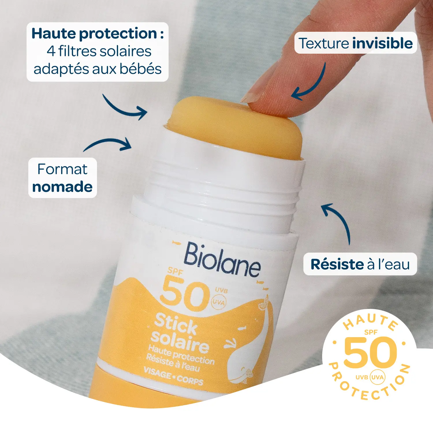 Biolane Stick Solaire SPF50 Visage - Corps