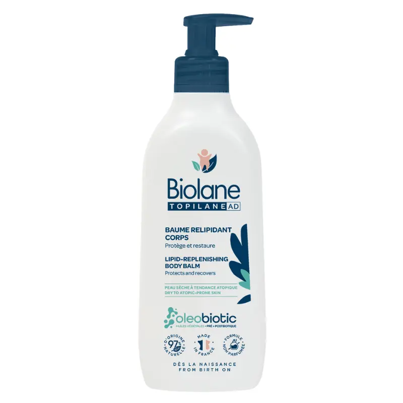 xx BIOLANE Topilane AD Baume Relipidant Corps 350ml Peaux Très Sèches et à Tendance Atopique